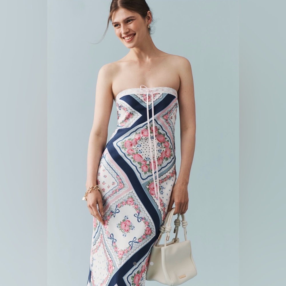 For Love And Lemons Daisy Mae Strapless midi slip dress - Picture 7 of 16